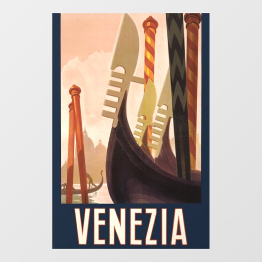  Venetië Italië Gondola Travel Raamsticker (Vel)