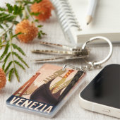  Venetië Italië Gondola Travel Sleutelhanger (Voorkant Rechts)
