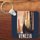 Venetië Italië Gondola Travel Sleutelhanger (Voorkant)