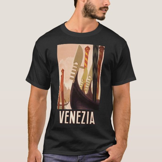  Venetië Italië Gondola Travel T-shirt (Voorkant)