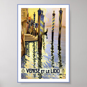  Venetië Italië Gondola Venise Lido Poster