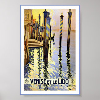  Venetië Italië Gondola Venise Lido Poster