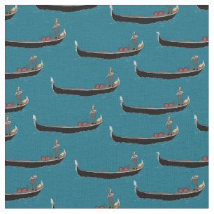 Venetië, Italië Gondolas en Gondoliers Blauwgroe Stof