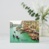 Venetië , Italië - Gondolas op het Grote Kanaal Briefkaart (Staand voorkant)