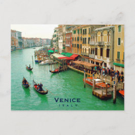 Venetië , Italië - Gondolas op het Grote Kanaal Briefkaart