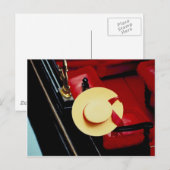 Venetië Italië Gondoliers Pet ~ Italiaans Romance Briefkaart (Voorkant / Achterkant)