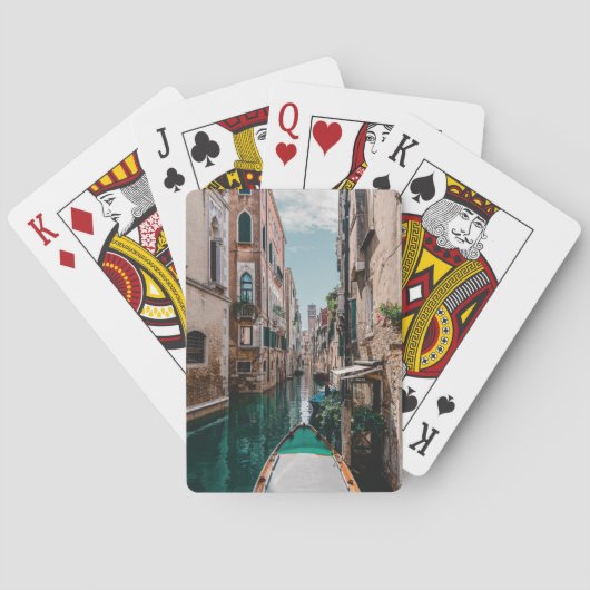 Venetië Italië Grachtscene Pokerkaarten (Achterkant)