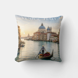 Venetië Italië Grote Kanaal Gondel Zonsondergang Kussen