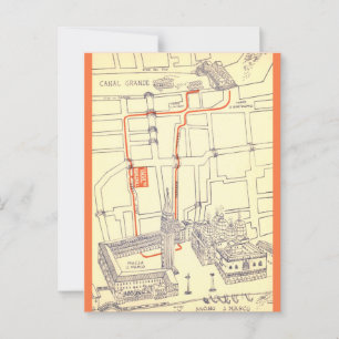 Venetië Italië Grote Kanaal Oude Ansichtkaart Briefkaart