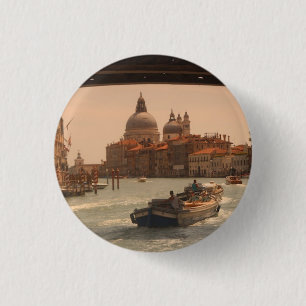 Venetië Italië Grote Kanaal Vintage Ronde Button 3,2 Cm