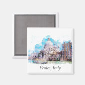 Venetië, Italië illustratie Magneet (Voorkant / Achterkant)