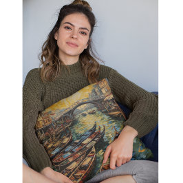 Venetië, Italië, in Van Gogh stijl Kussen