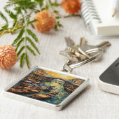 Venetië, Italië, in Van Gogh stijl Sleutelhanger (Zijkant)