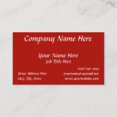 Venetië, Italië (IT) - Oranje carnavalskostuum Visitekaartje (Achterkant)