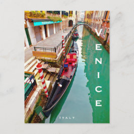 Venetië, Italië (IT) - Station Colorful Gondola Briefkaart