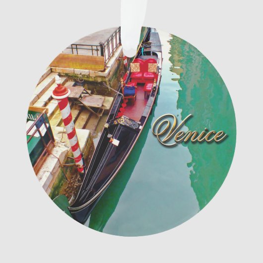 Venetië, Italië (IT) - twee kleurrijke Gondolas Ornament (voorkant)