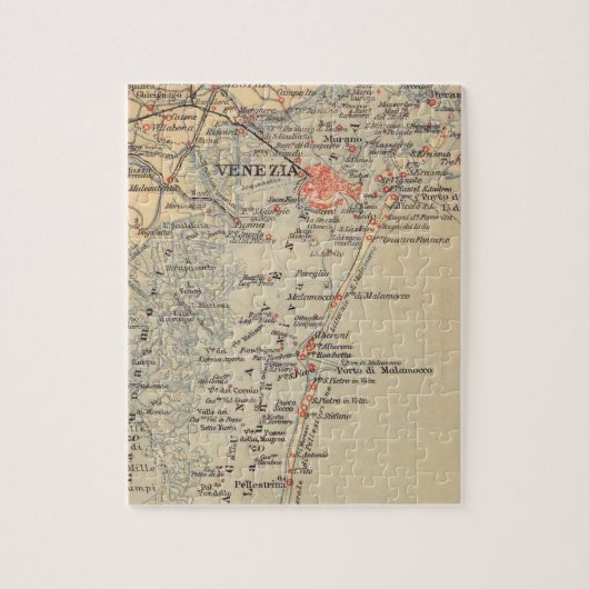 Venetië Italië Kaart Puzzel (Verticaal)