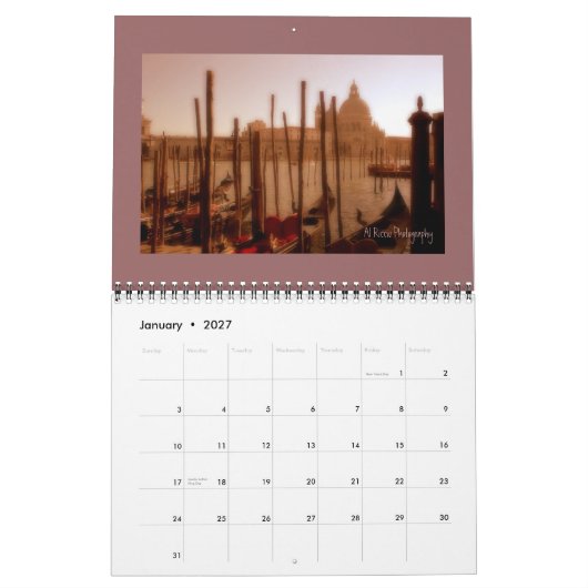 Venetië, Italië Kalender (Jan 2027)