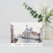 Venetië Italië kanaliseert Waterverf behalve datum Briefkaart (Staand voorkant)