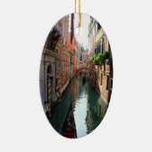Venetië, Italië kerstversiering. Venetiaanse kanal Keramisch Ornament (Rechts)