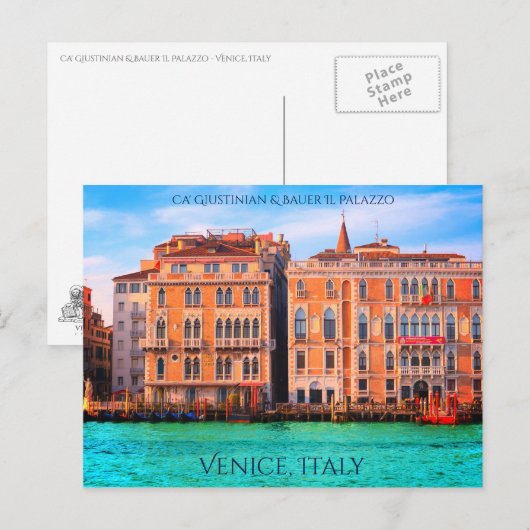 Venetië , Italië - kleurrijk Afbeelding van het gr Briefkaart (Voorkant / Achterkant)