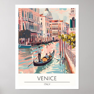 Venetië Italië Kunst Illustratie Reizen Poster