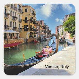 Venetië, Italië, landschapsfoto, Vierkante Sticker