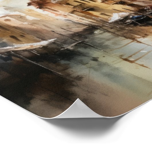 Venetië Italië Landschapskunst Print Poster (Hoek)