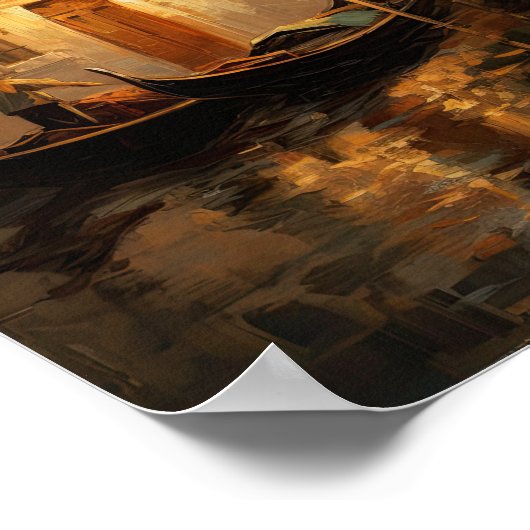 Venetië Italië Landschapskunst Print Poster (Hoek)