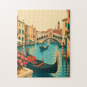 Venetië Italië Legpuzzel Rialto Brug Gondel