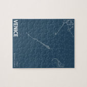Venetië Italië Minimalistische Stadsplattegrond Li Legpuzzel (Horizontaal)