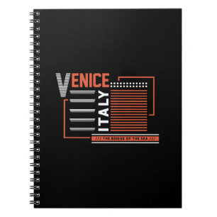 Venetië Italië Modern Geometrisch Typografie Ontwe Notitieboek