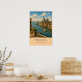 Venetië, Italië – Oude Reisposter Poster (Keuken)