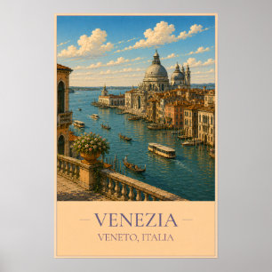 Venetië, Italië – Oude Reisposter Poster
