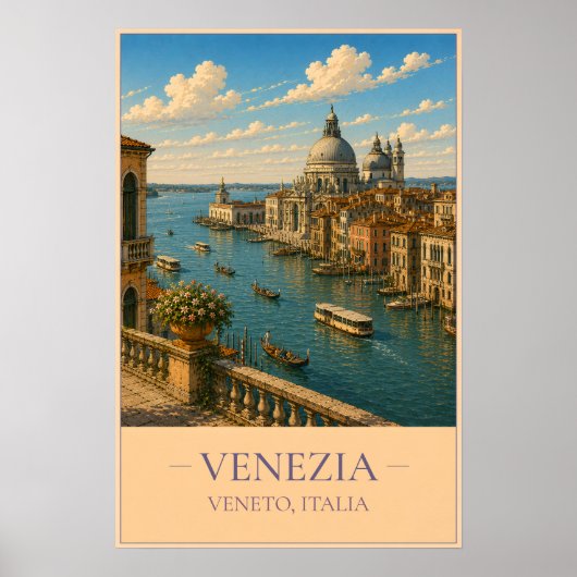 Venetië, Italië – Oude Reisposter Poster (Voorkant)