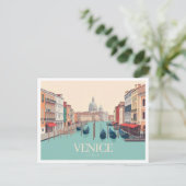 Venetië Italië Pastel Travel Design Briefkaart (Staand voorkant)