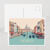 Venetië Italië Pastel Travel Design Briefkaart (Voorkant / Achterkant)