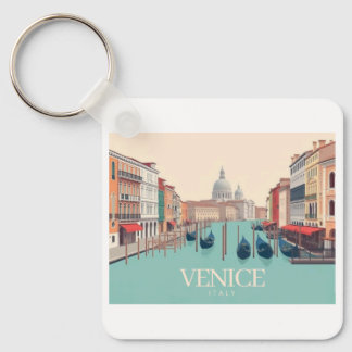 Venetië Italië Pastel Travel Design Sleutelhanger