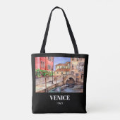 Venetië Italië Pen en Was Waterverf Tote Bag (Achterkant)