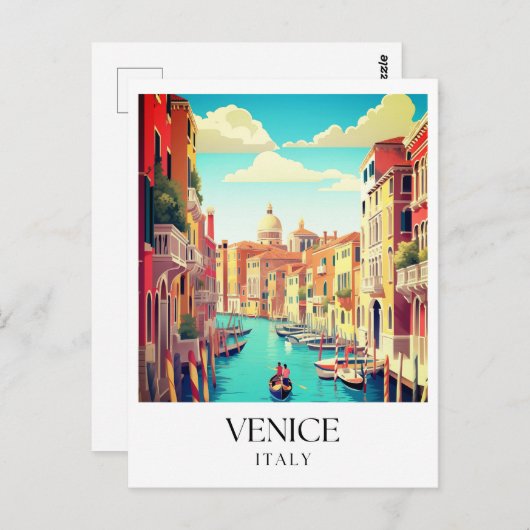 Venetië Italië Reis Briefkaart (Voorkant / Achterkant)
