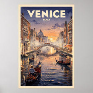 Venetië Italië Reis door de tijd Poster
