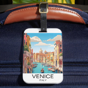 Venetië Italië Reiskunstwerk Bagagelabel