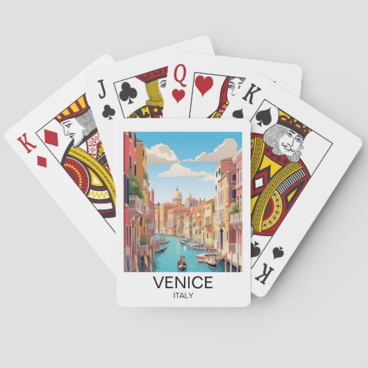 Venetië Italië Reiskunstwerk Pokerkaarten (Achterkant)