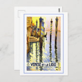 Venetië, Italië, Reisposter Briefkaart (Voorkant / Achterkant)