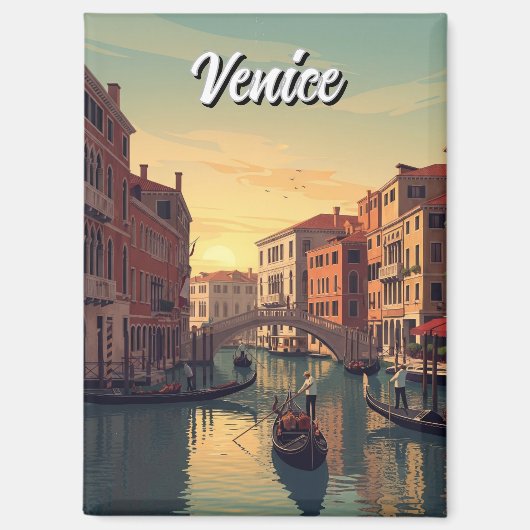  Venetië Italië Reissouvenir Magneet (Voorkant)