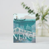 Venetië Italië Reisvacature Gondola Briefkaart (Staand voorkant)