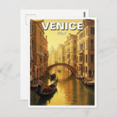 Venetië Italië Reizen Souvenir Schilderij Briefkaart (Voorkant / Achterkant)