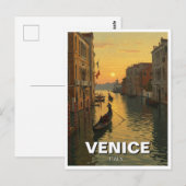 Venetië Italië Reizen Souvenir Schilderij Briefkaart (Voorkant / Achterkant)