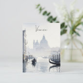 Venetië Italië Reizen Souvenir Waterverf Briefkaart (Staand voorkant)