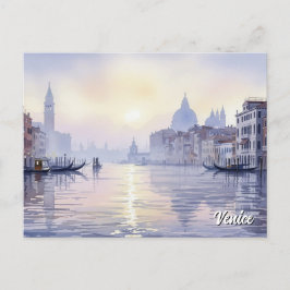 Venetië Italië Reizen Souvenir Waterverf Briefkaart